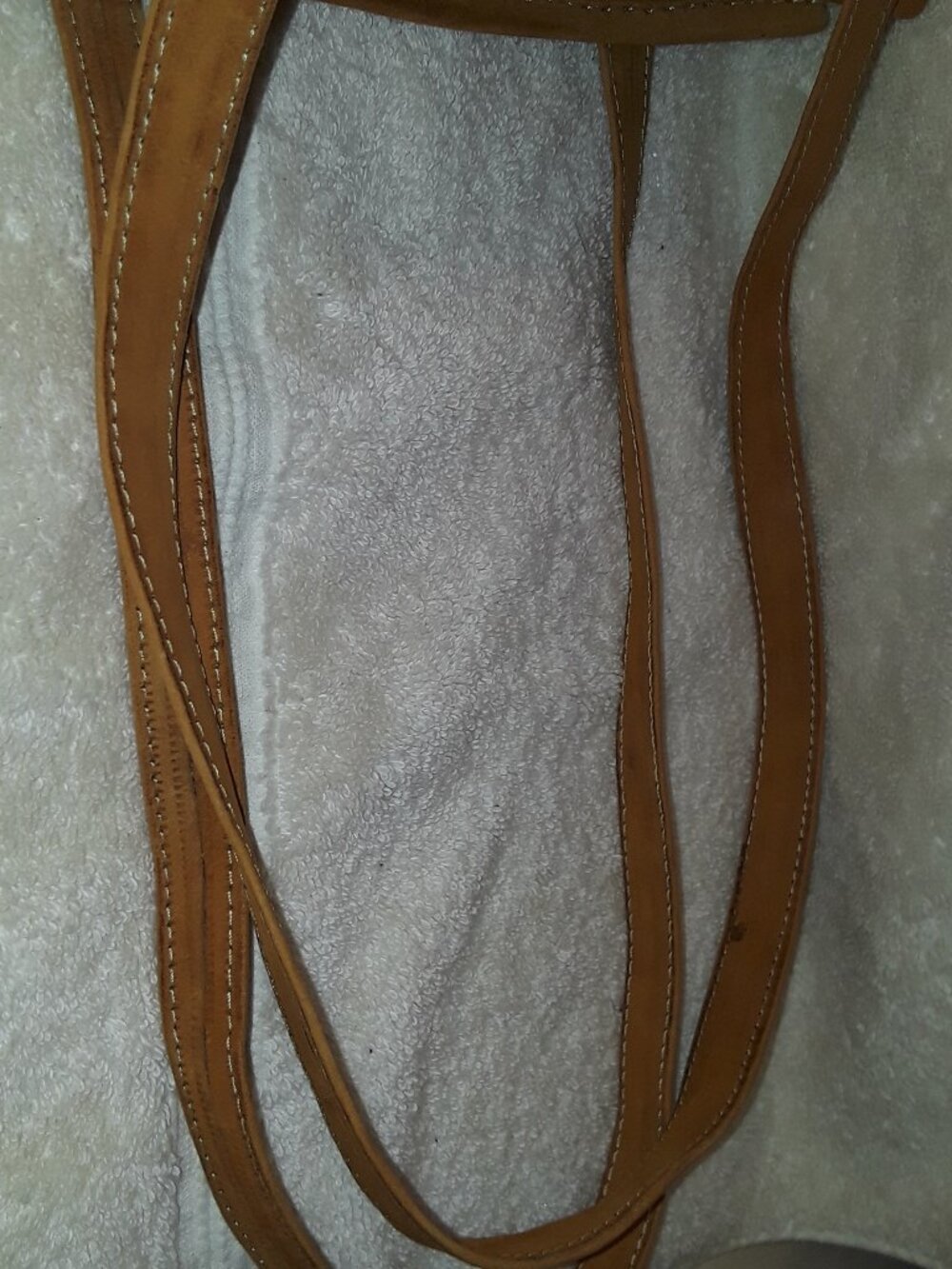 Shoulder Bag Leather Hand Tooled/Painted Floral Suede Lined Boho Vintage Tote - Picture 15 of 16